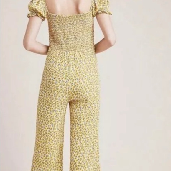 Faithfull The Brand Daisy Floral Smocked Della Jumpsuit sz small - Picture 14 of 14